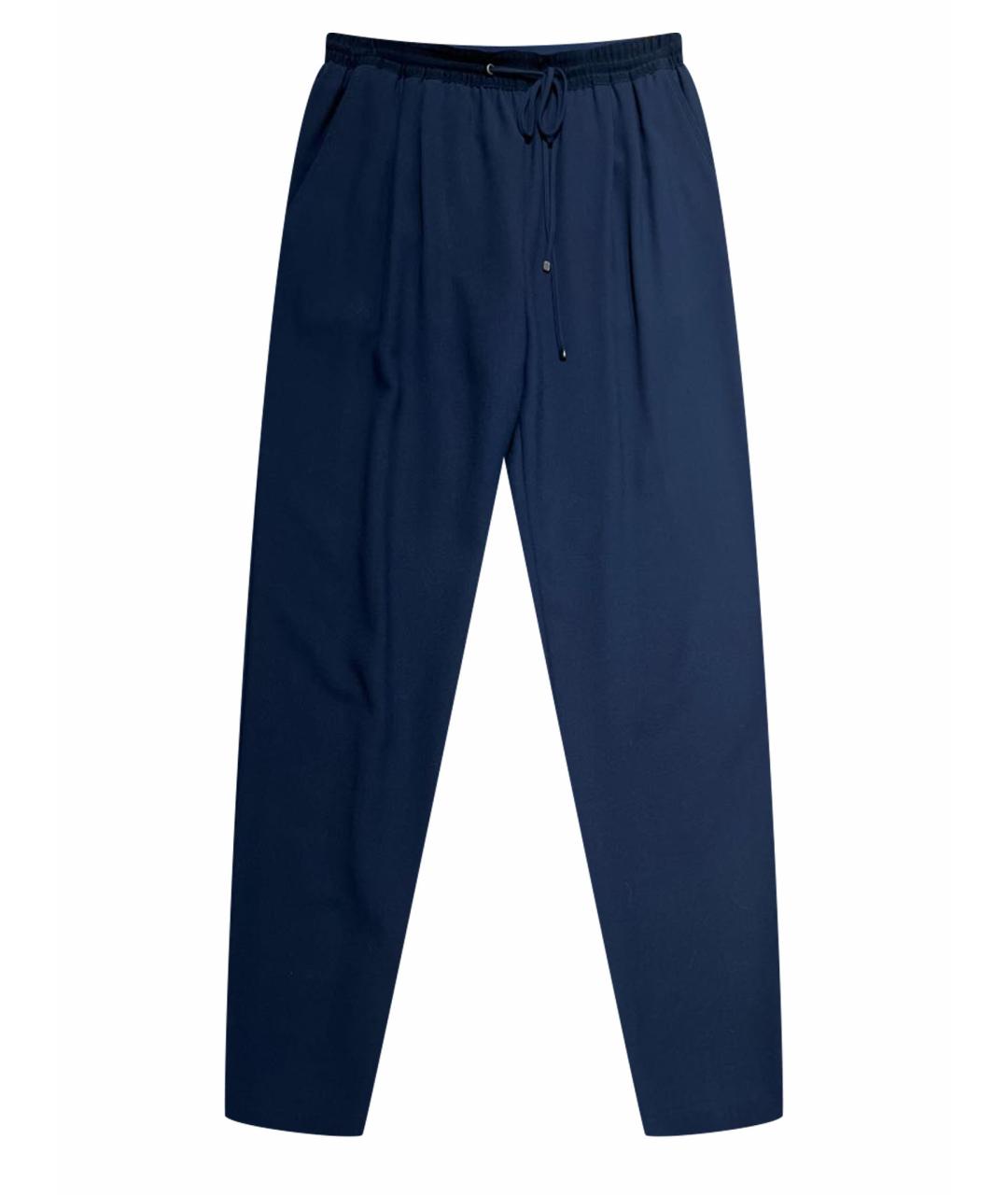 HUGO BOSS Темно-синие вискозные брюки узкие, фото 1