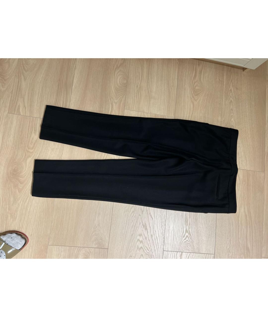 MOSCHINO Черные полиэстеровые брюки узкие, фото 2