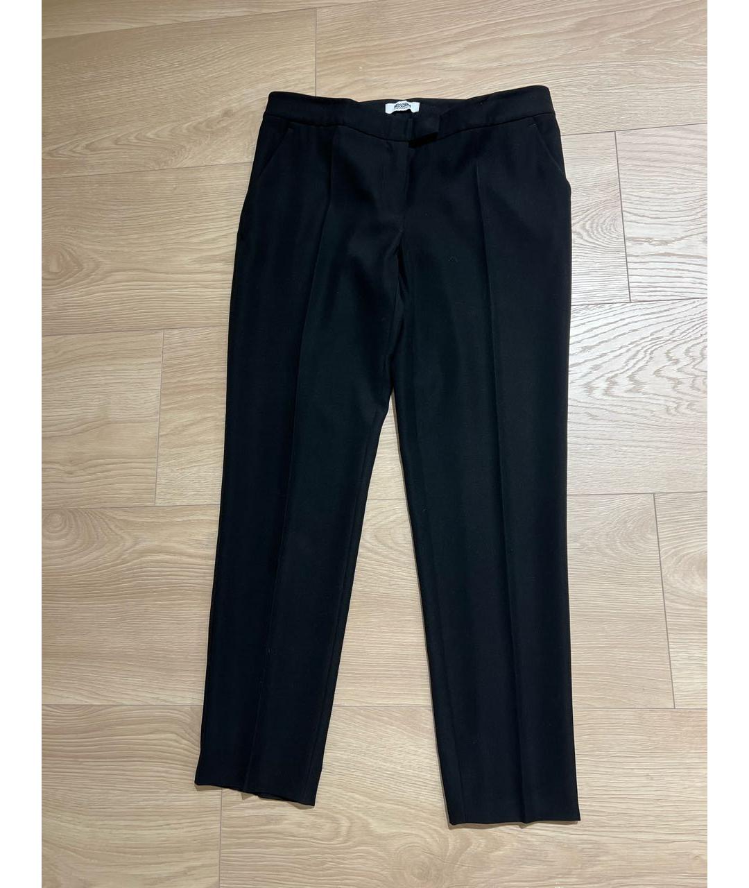 MOSCHINO Черные полиэстеровые брюки узкие, фото 4