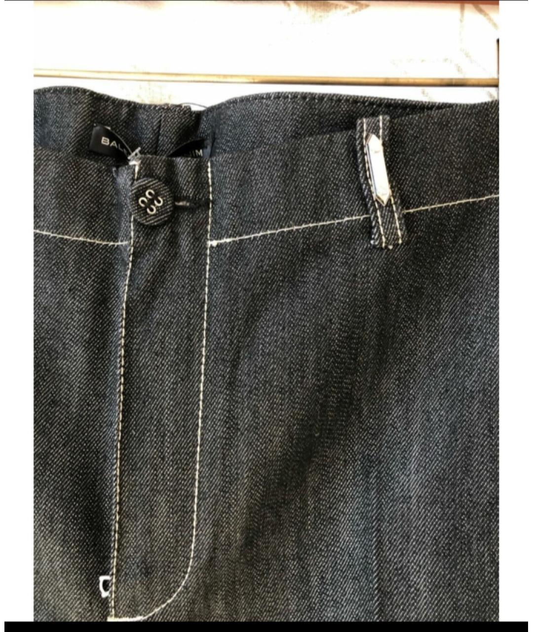 BALENCIAGA Черные хлопковые джинсы клеш, фото 3