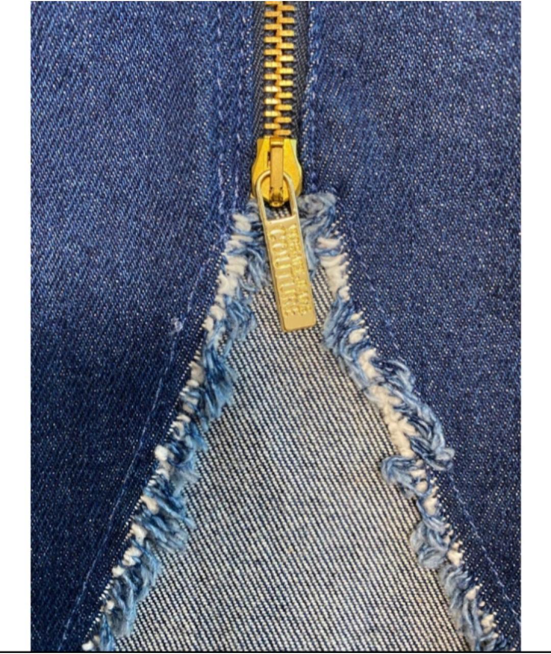 VERSACE JEANS COUTURE Синие хлопковые прямые джинсы, фото 5