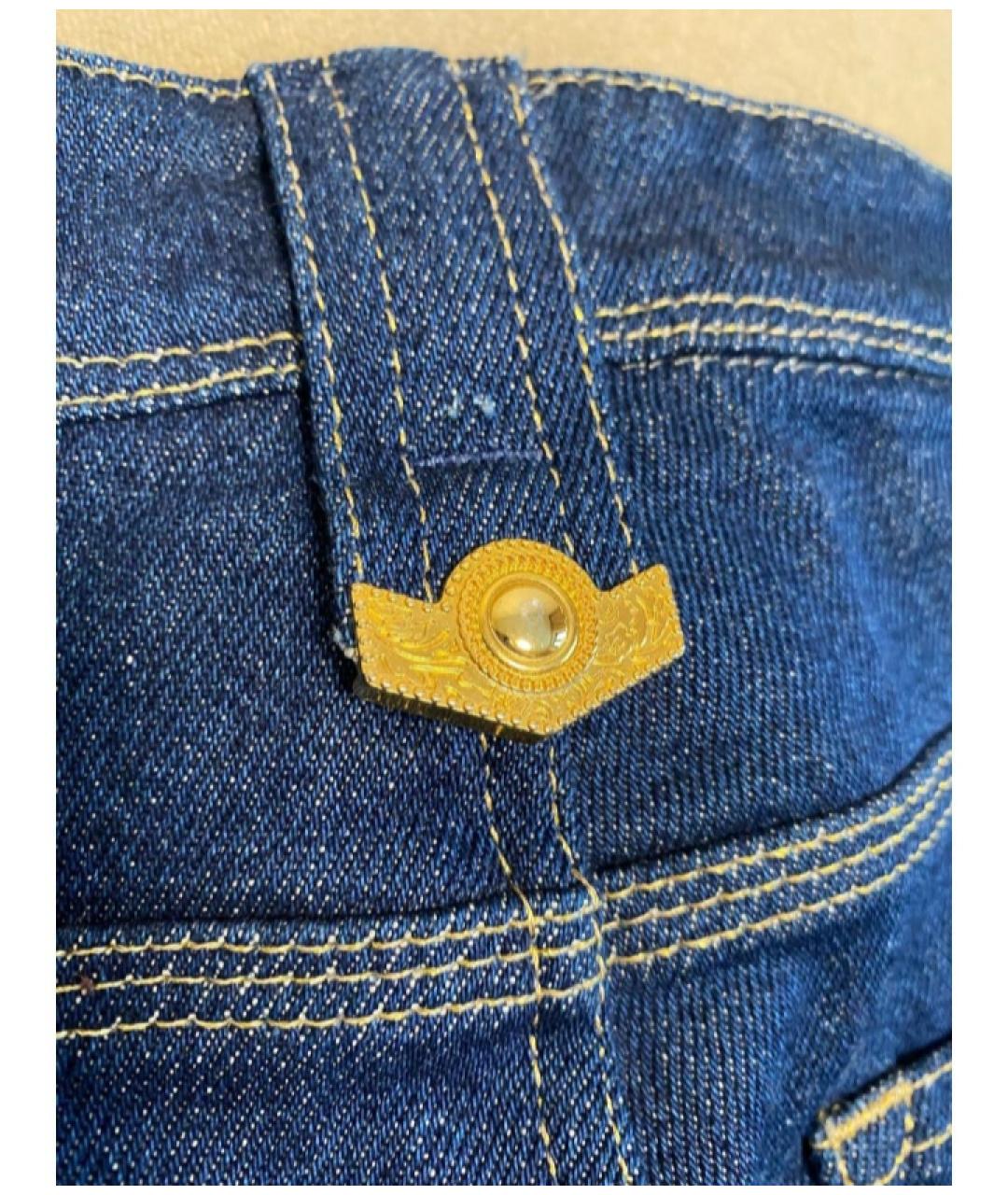VERSACE JEANS COUTURE Синие хлопковые прямые джинсы, фото 6