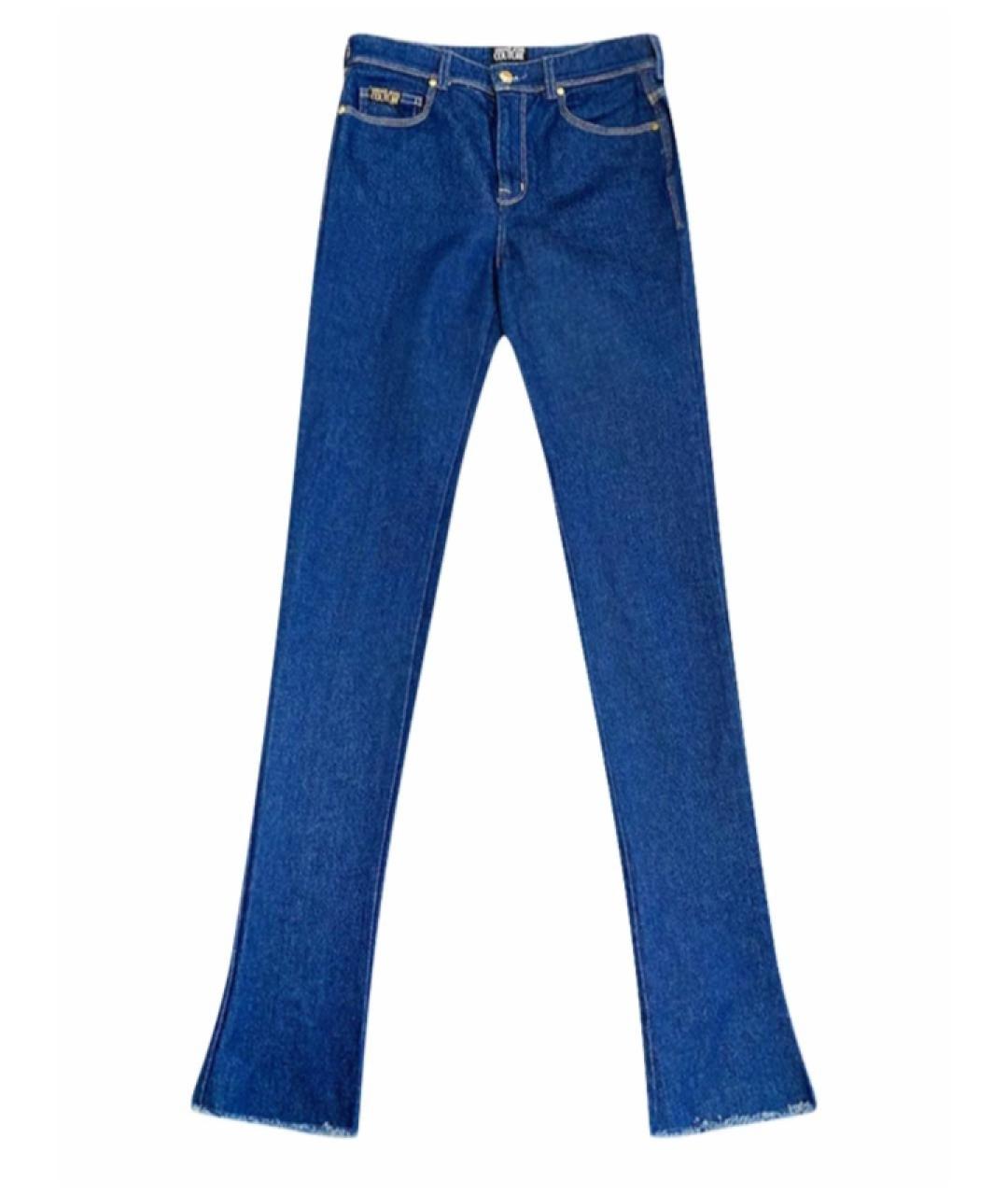VERSACE JEANS COUTURE Синие хлопковые прямые джинсы, фото 1