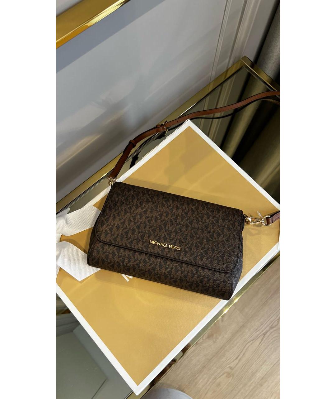 MICHAEL KORS Коричневая сумка через плечо, фото 3