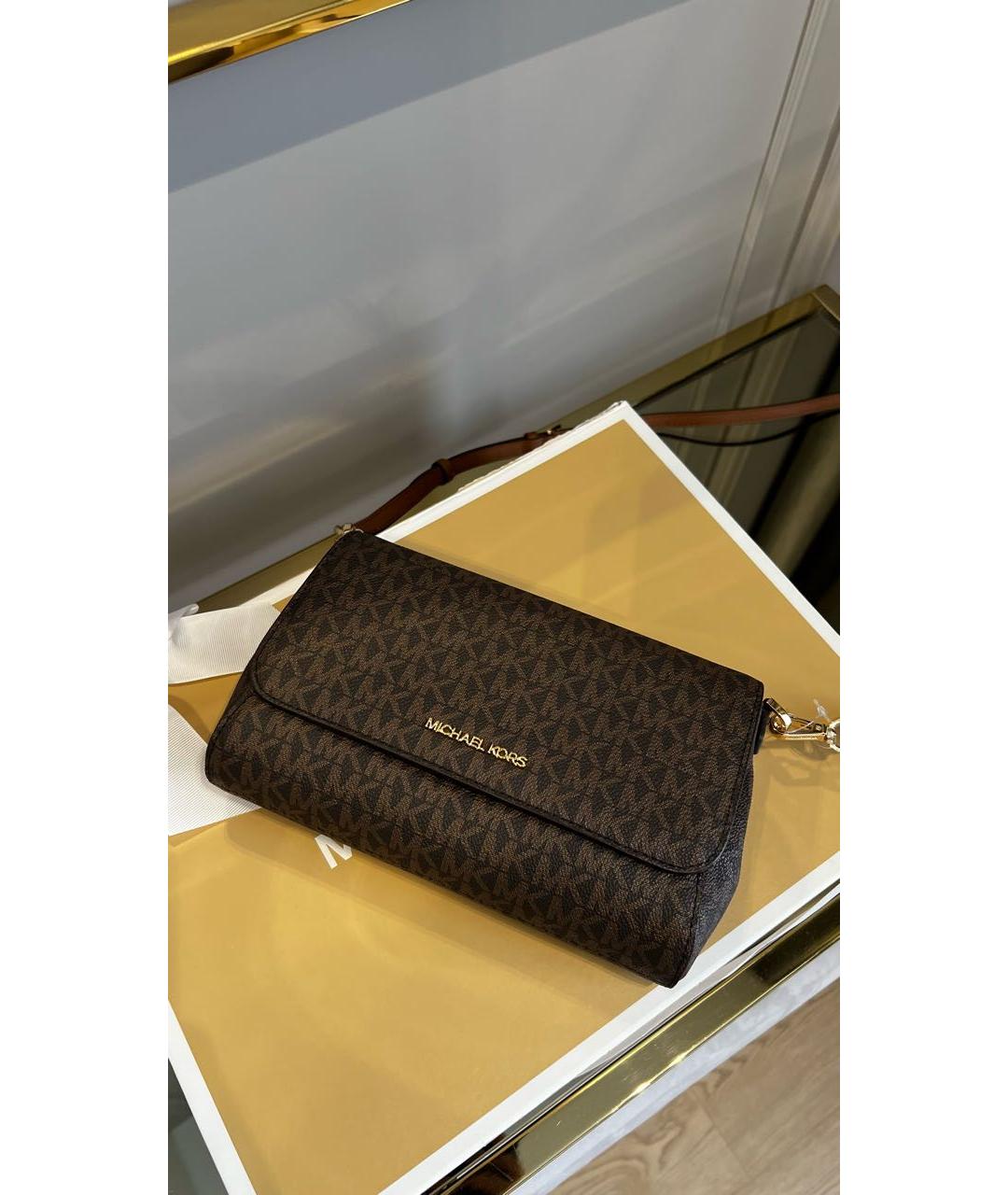 MICHAEL KORS Коричневая сумка через плечо, фото 4