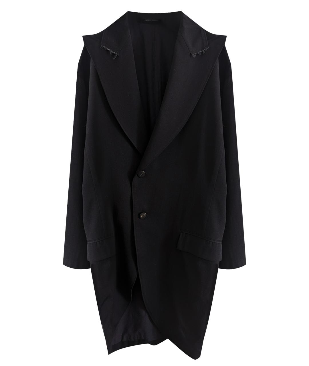 YOHJI YAMAMOTO Черное шерстяное пальто, фото 1