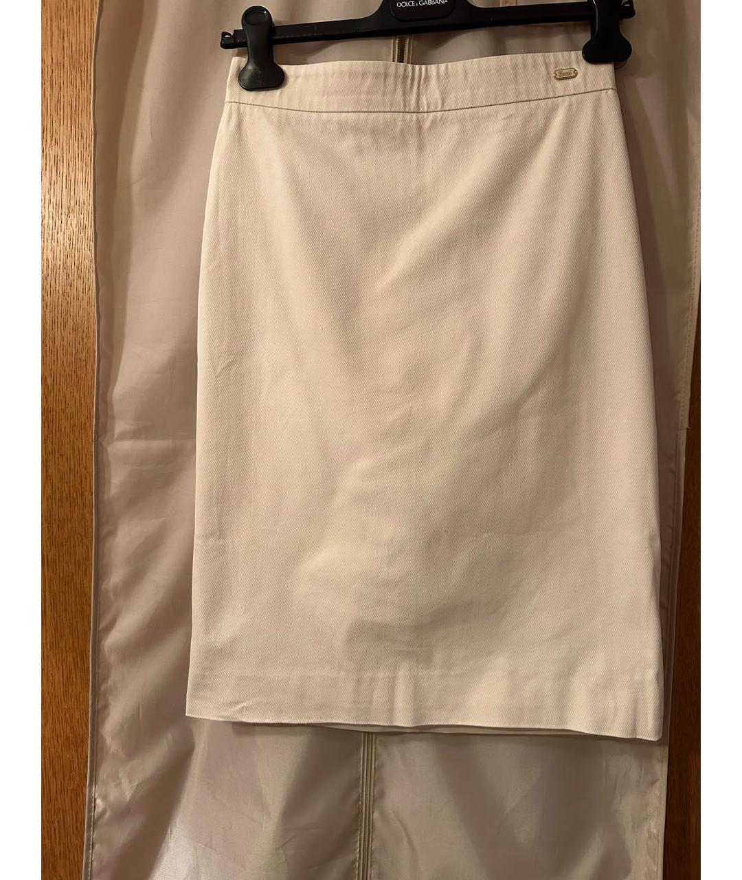 GUCCI Бежевая хлопковая юбка мини, фото 5