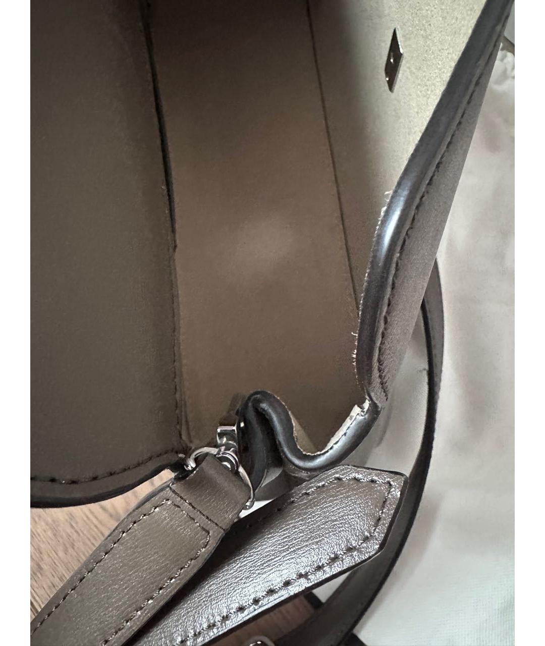 TOTEME Коричневая кожаная сумка через плечо, фото 8