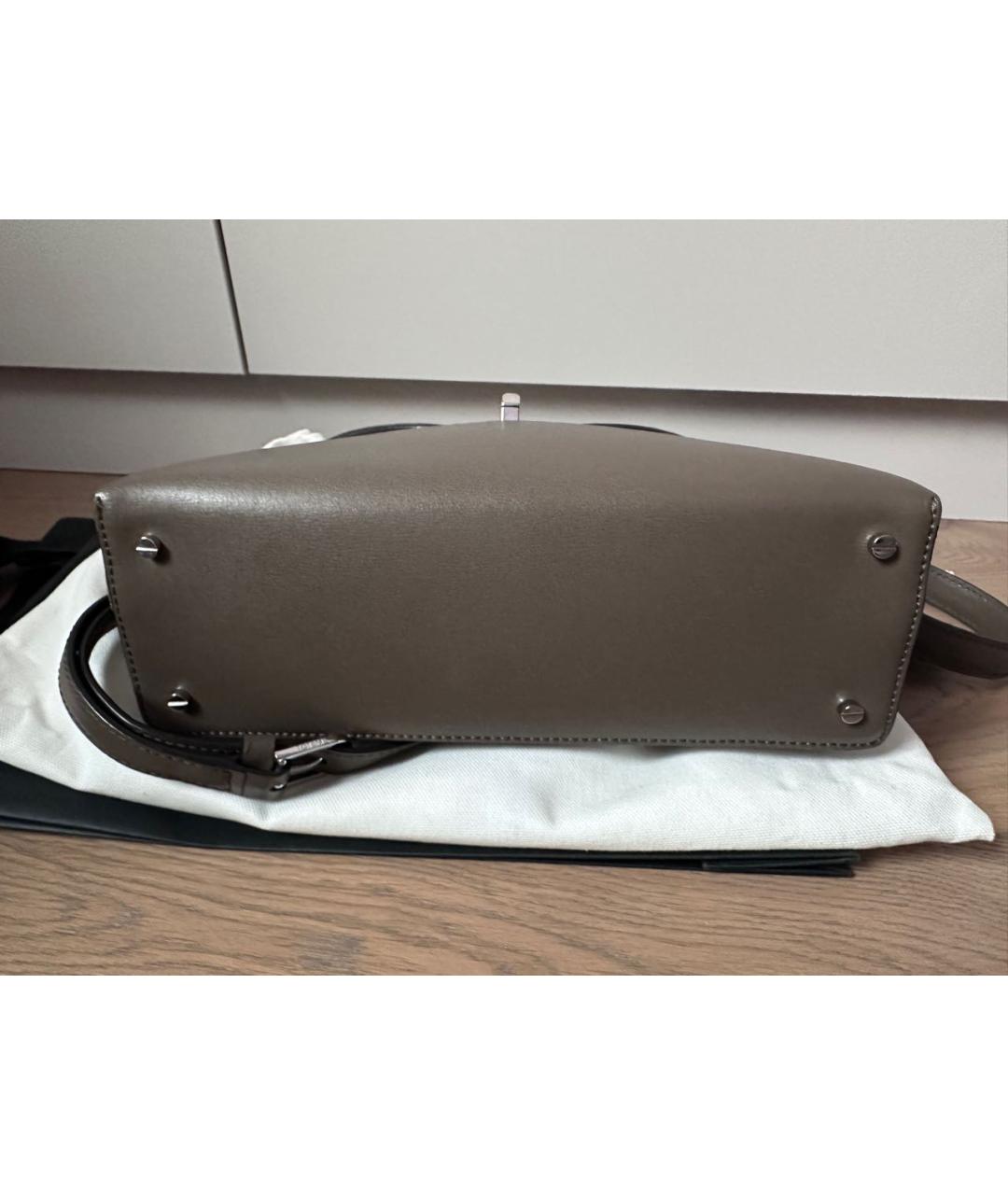 TOTEME Коричневая кожаная сумка через плечо, фото 5