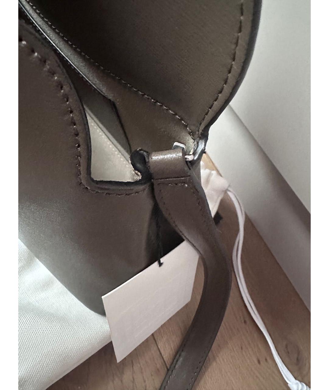 TOTEME Коричневая кожаная сумка через плечо, фото 7