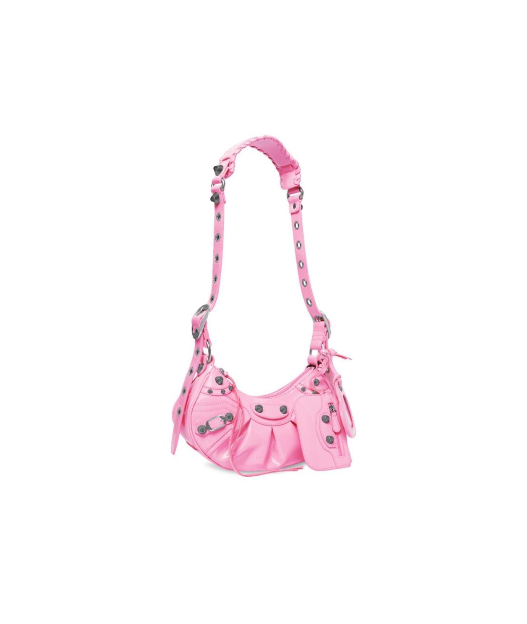 BALENCIAGA Розовая кожаная сумка через плечо, фото 2