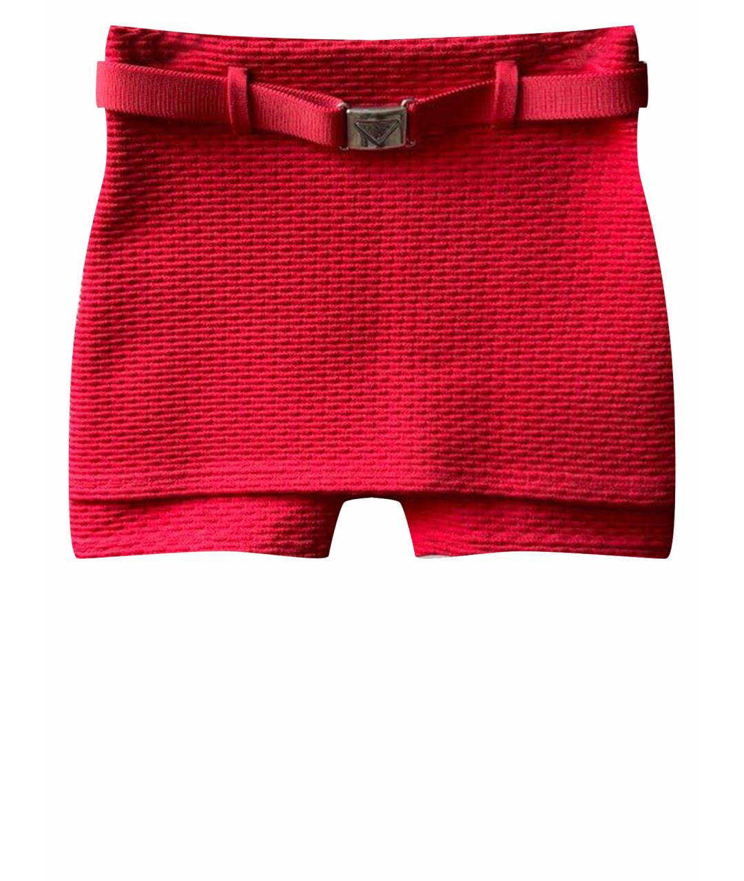 PRADA Красная юбка-шорты, фото 1
