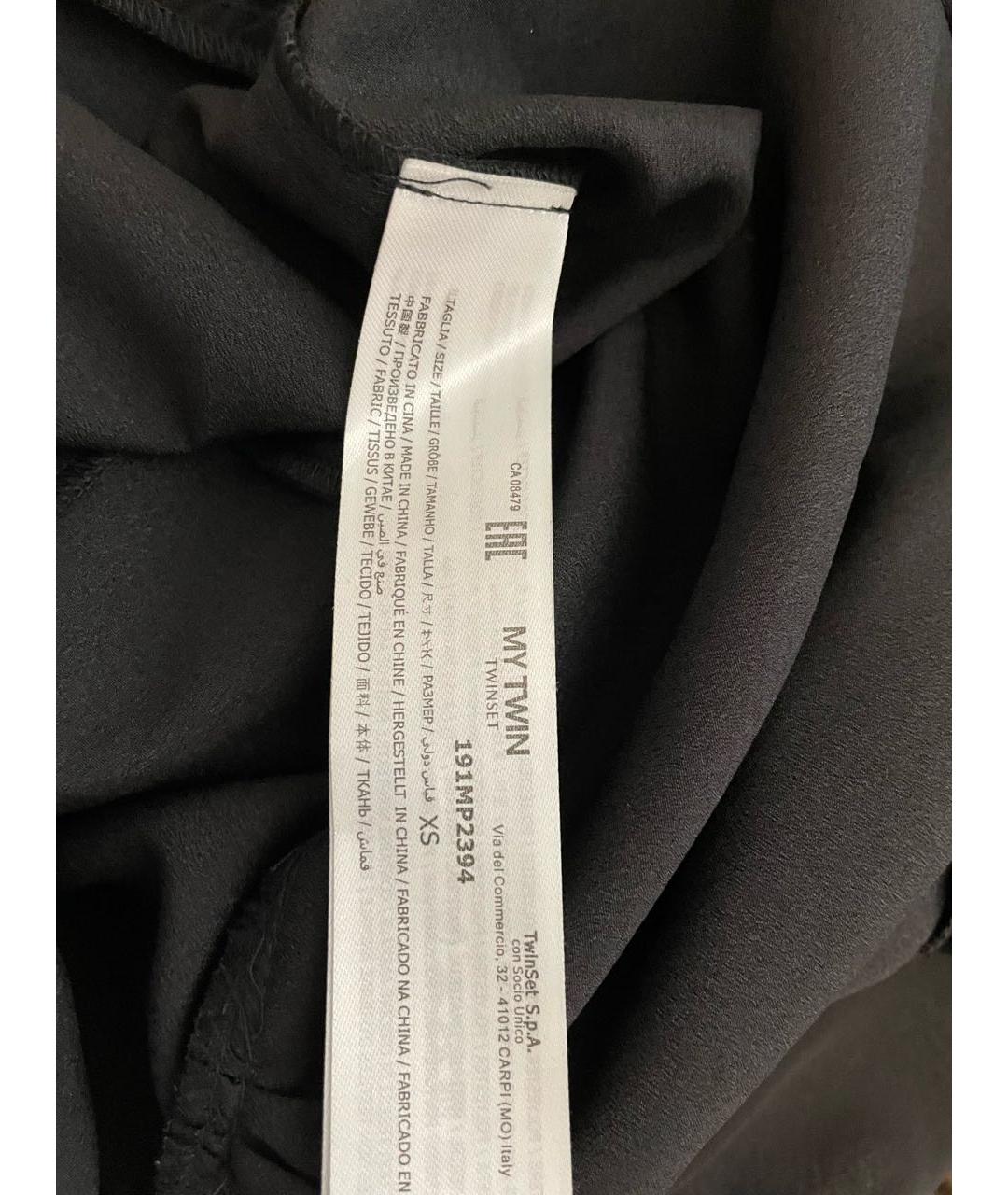 TWIN-SET Черная полиэстеровая блузы, фото 7