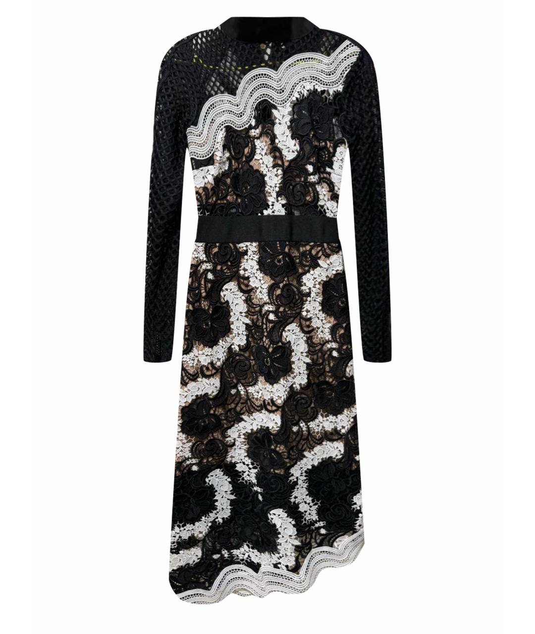 SELF-PORTRAIT Черное полиэстеровое платье, фото 1