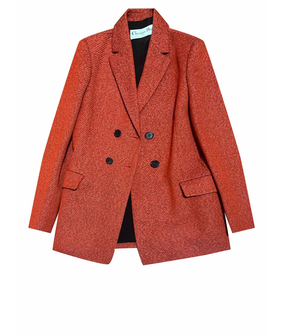 CHRISTIAN DIOR PRE-OWNED Бордовый шерстяной жакет/пиджак, фото 1