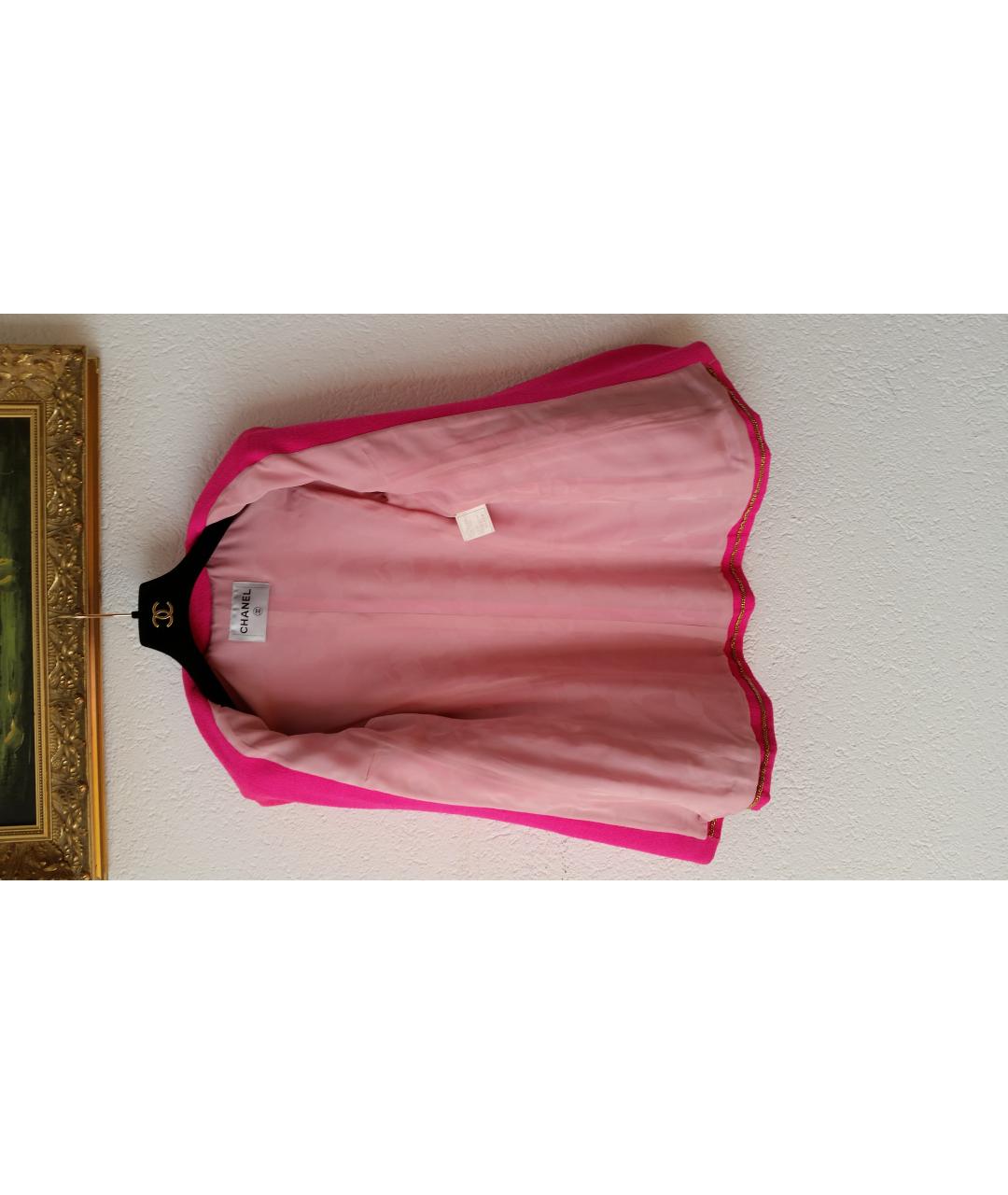 CHANEL PRE-OWNED Розовый шерстяной жакет/пиджак, фото 6