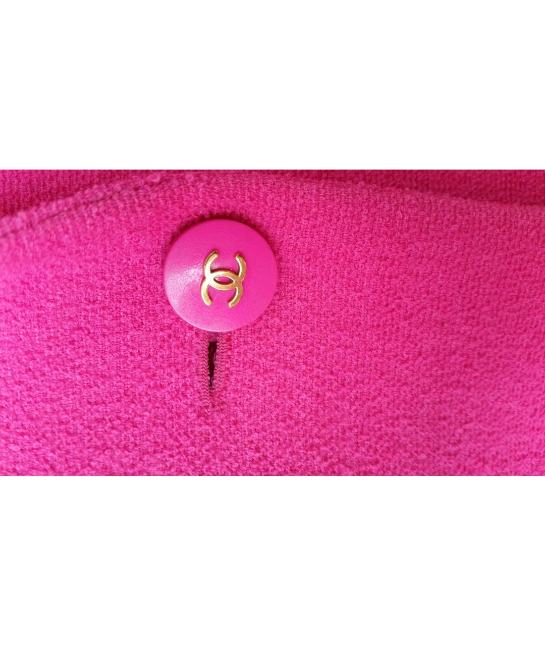 CHANEL PRE-OWNED Розовый шерстяной жакет/пиджак, фото 4