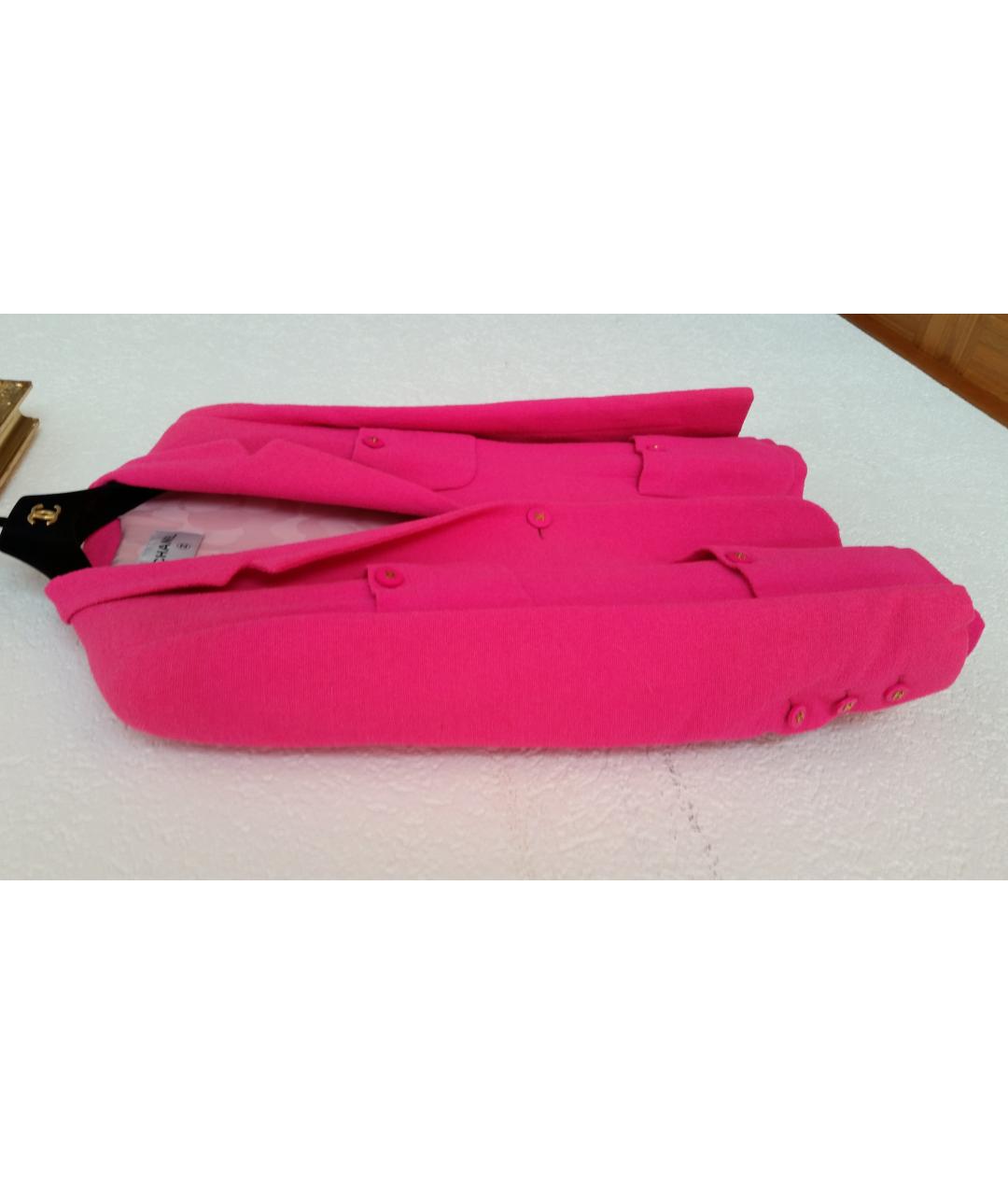 CHANEL PRE-OWNED Розовый шерстяной жакет/пиджак, фото 5