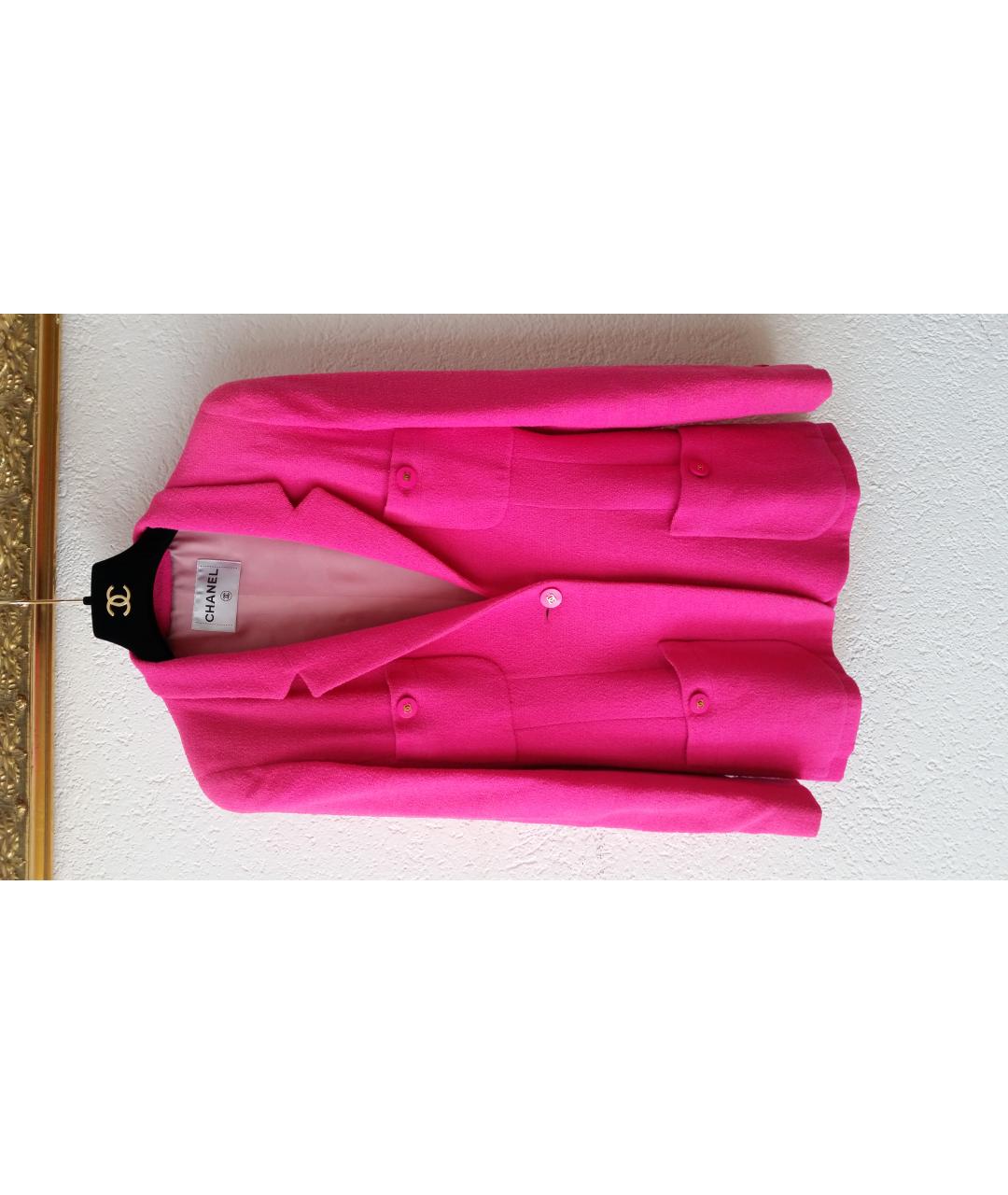 CHANEL PRE-OWNED Розовый шерстяной жакет/пиджак, фото 10