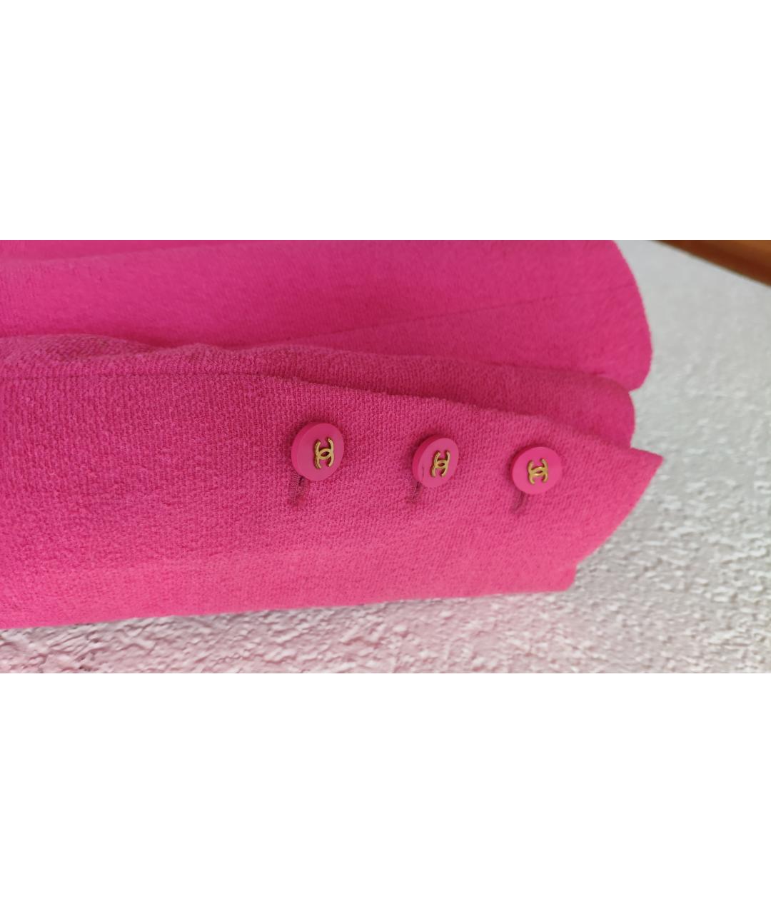 CHANEL PRE-OWNED Розовый шерстяной жакет/пиджак, фото 9