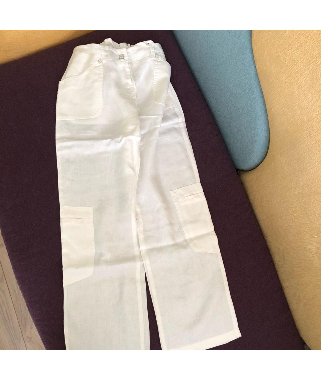 ARMANI JUNIOR Белые льняные брюки и шорты, фото 9