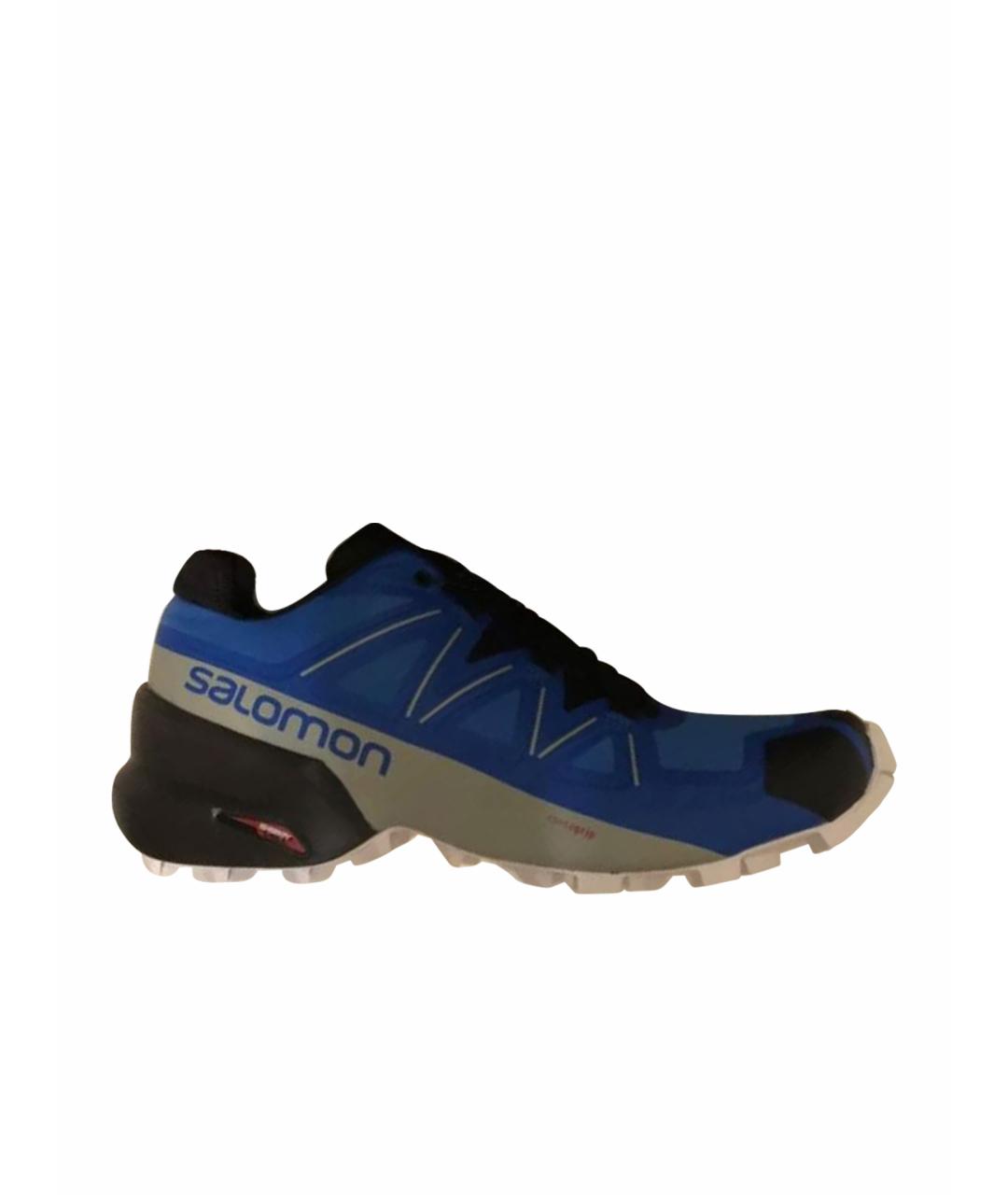 SALOMON Синие синтетические низкие кроссовки / кеды, фото 1