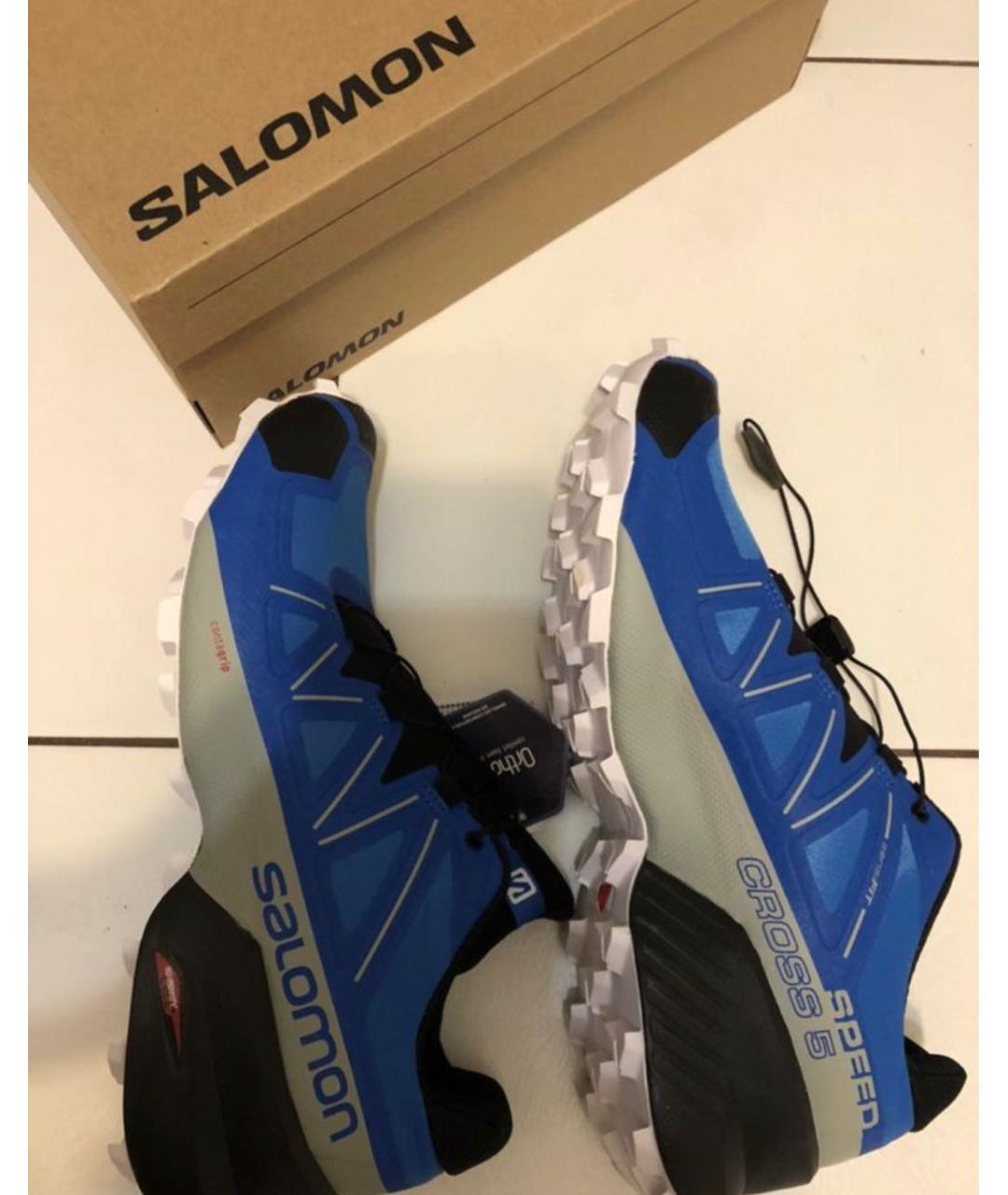 SALOMON Синие синтетические низкие кроссовки / кеды, фото 3
