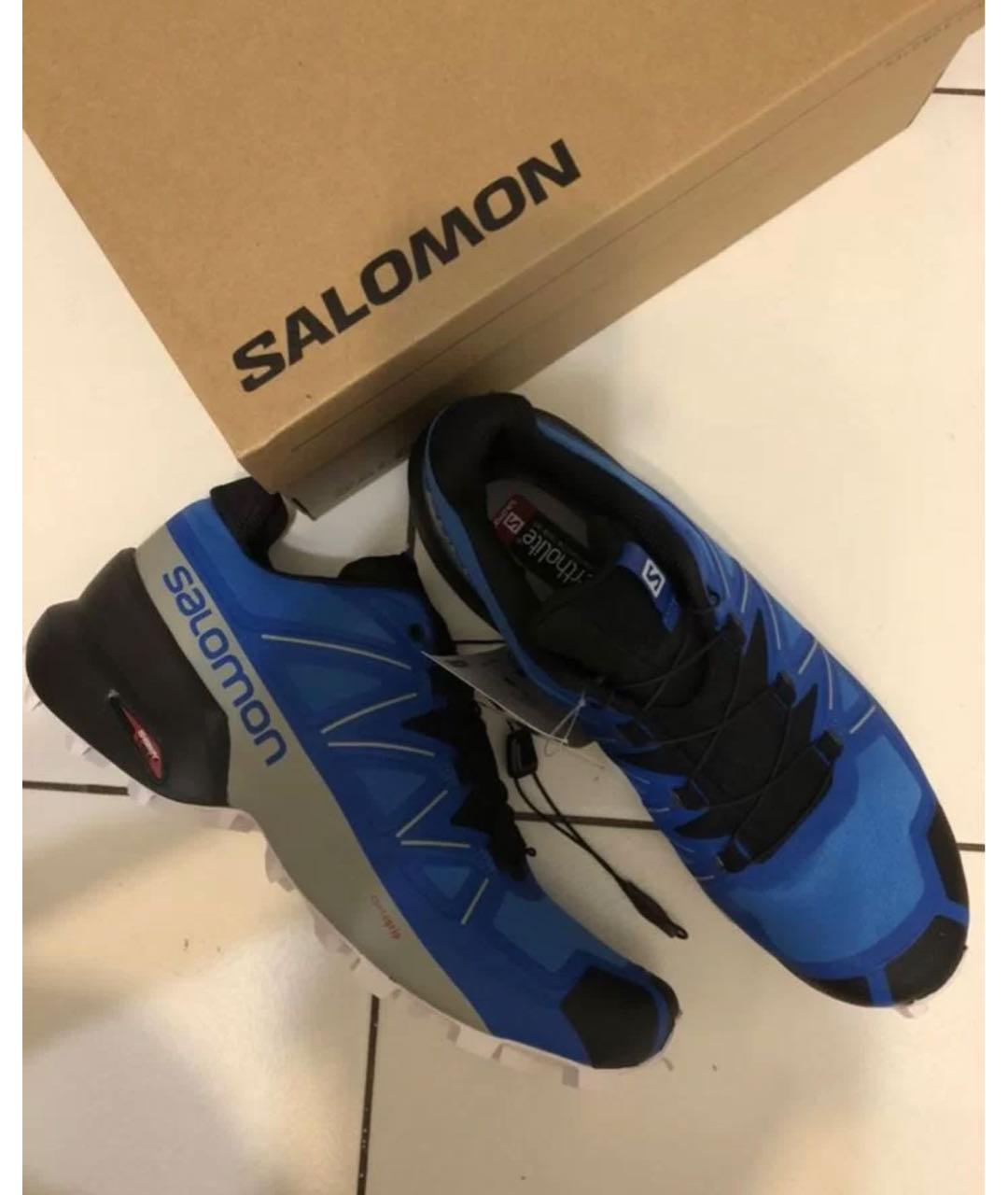 SALOMON Синие синтетические низкие кроссовки / кеды, фото 8