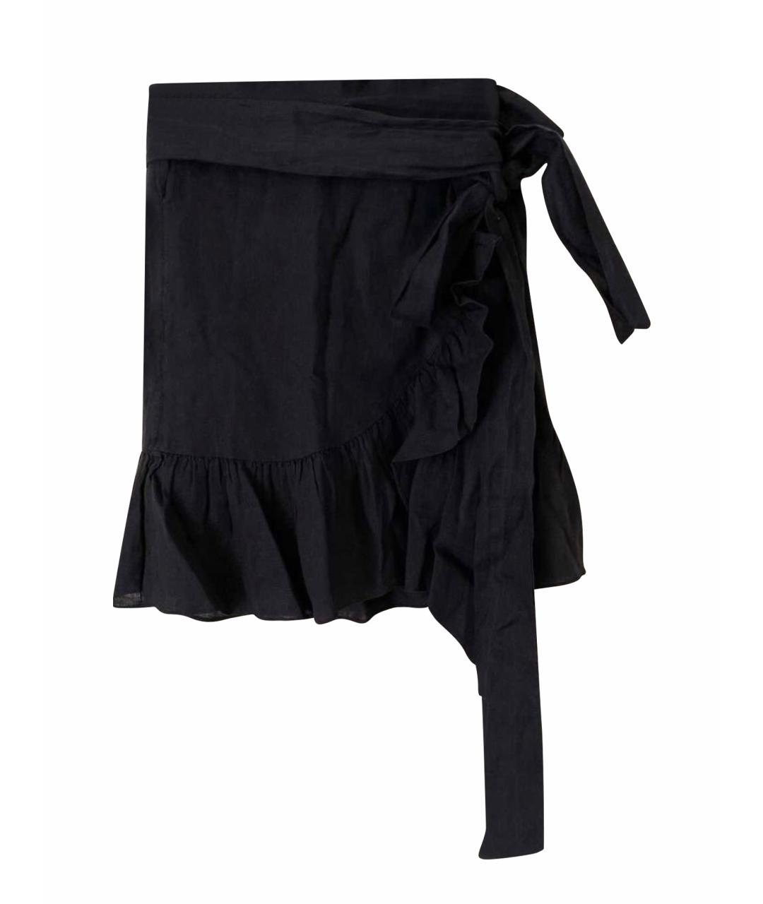 ISABEL MARANT ETOILE Черная льняная юбка мини, фото 1