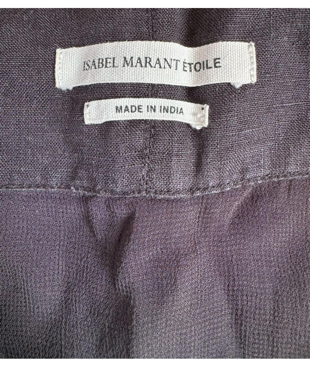 ISABEL MARANT ETOILE Черная льняная юбка мини, фото 2