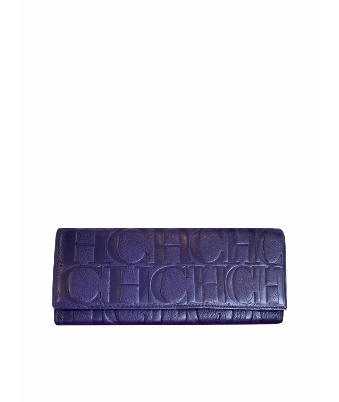 CAROLINA HERRERA Фиолетовый кожаный кошелек, фото 1