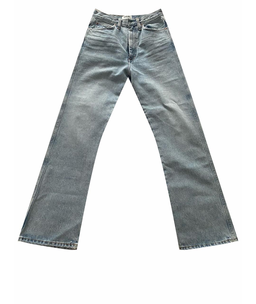 AGOLDE Голубые хлопковые прямые джинсы, фото 1