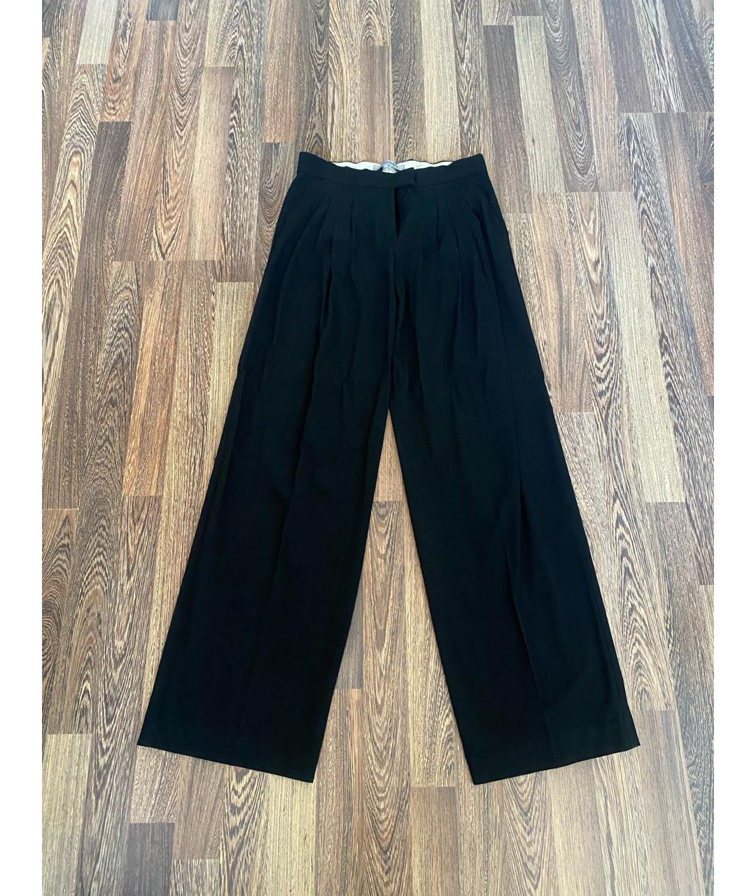 SPORTMAX Черные вискозные брюки широкие, фото 4