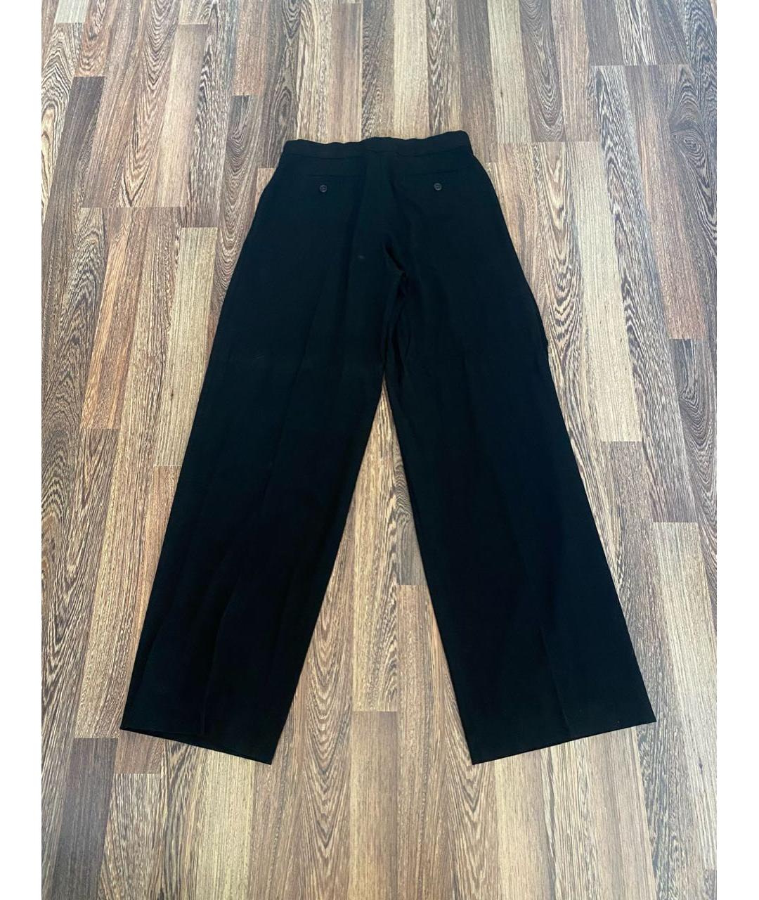 SPORTMAX Черные вискозные брюки широкие, фото 2