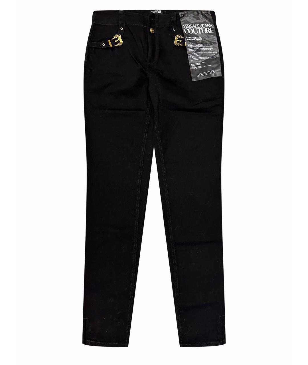 VERSACE JEANS COUTURE Черные хлопковые джинсы слим, фото 1