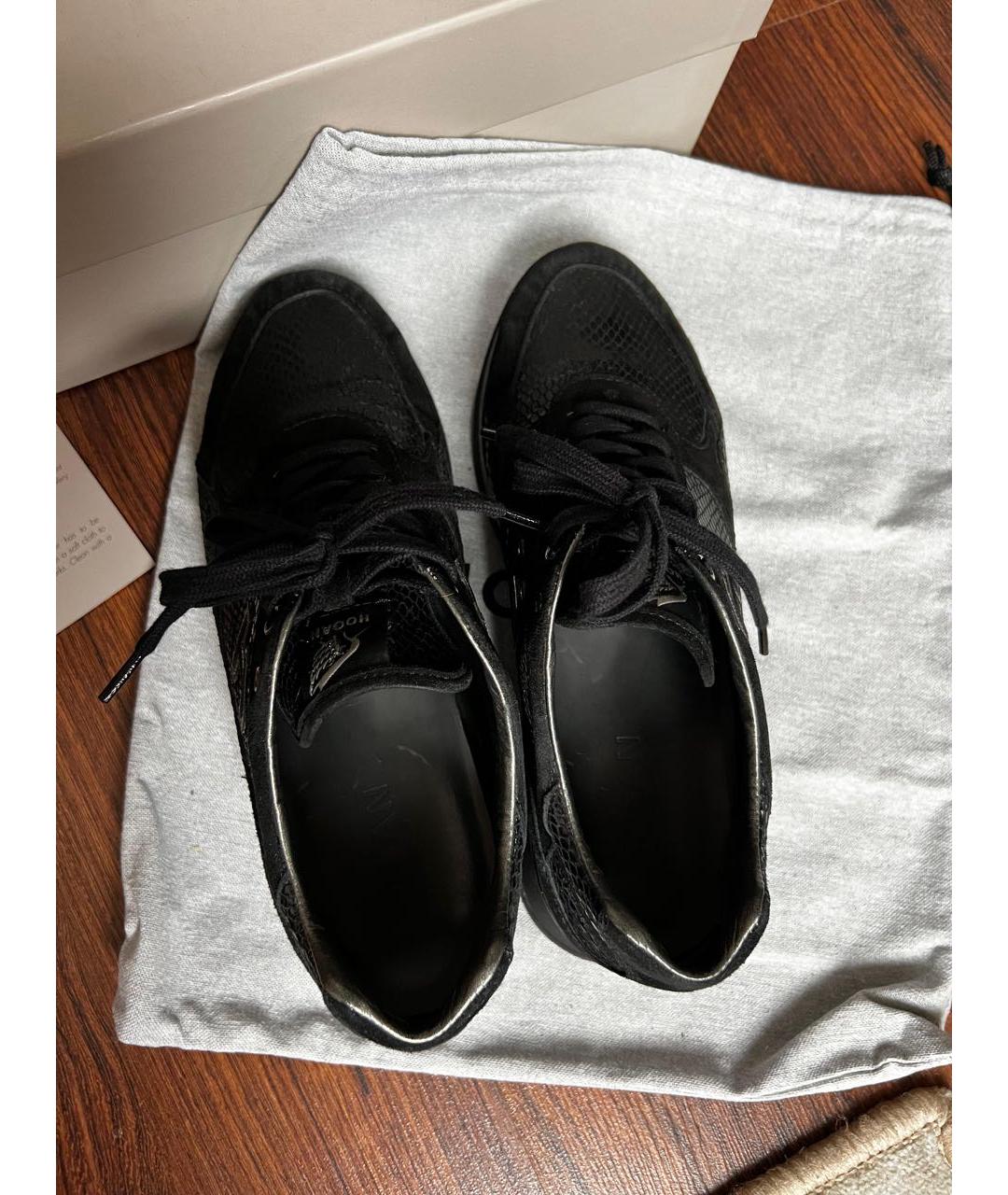 HOGAN Черные кожаные кроссовки, фото 7