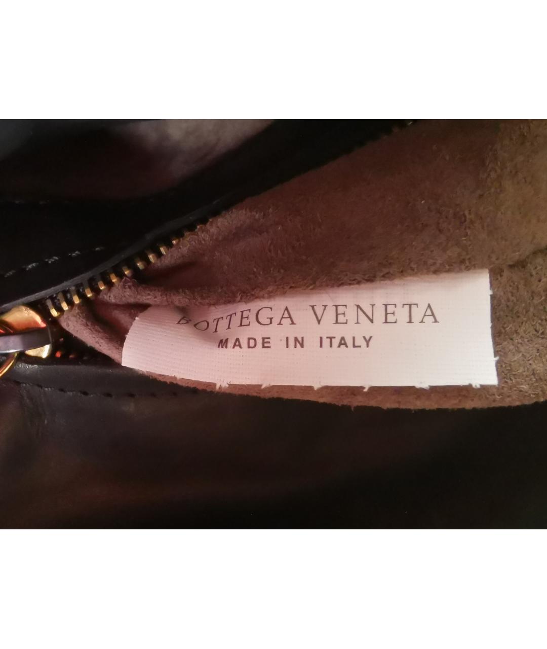 BOTTEGA VENETA Черная кожаная сумка тоут, фото 7