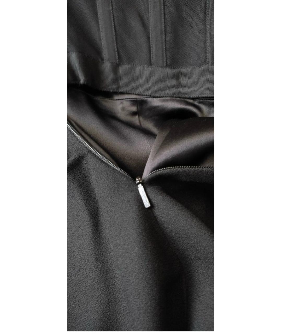 SAINT LAURENT Черное шерстяное коктейльное платье, фото 7