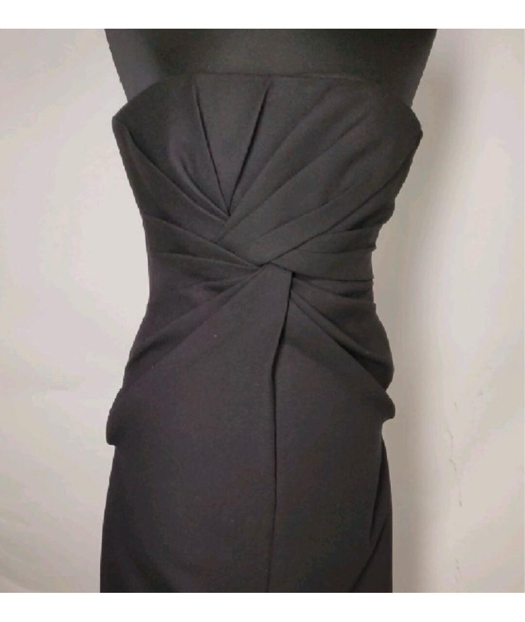 SAINT LAURENT Черное шерстяное коктейльное платье, фото 2