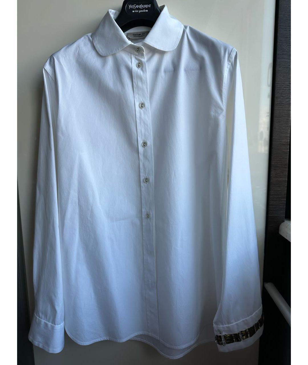 SAINT LAURENT Белая хлопковая рубашка, фото 7