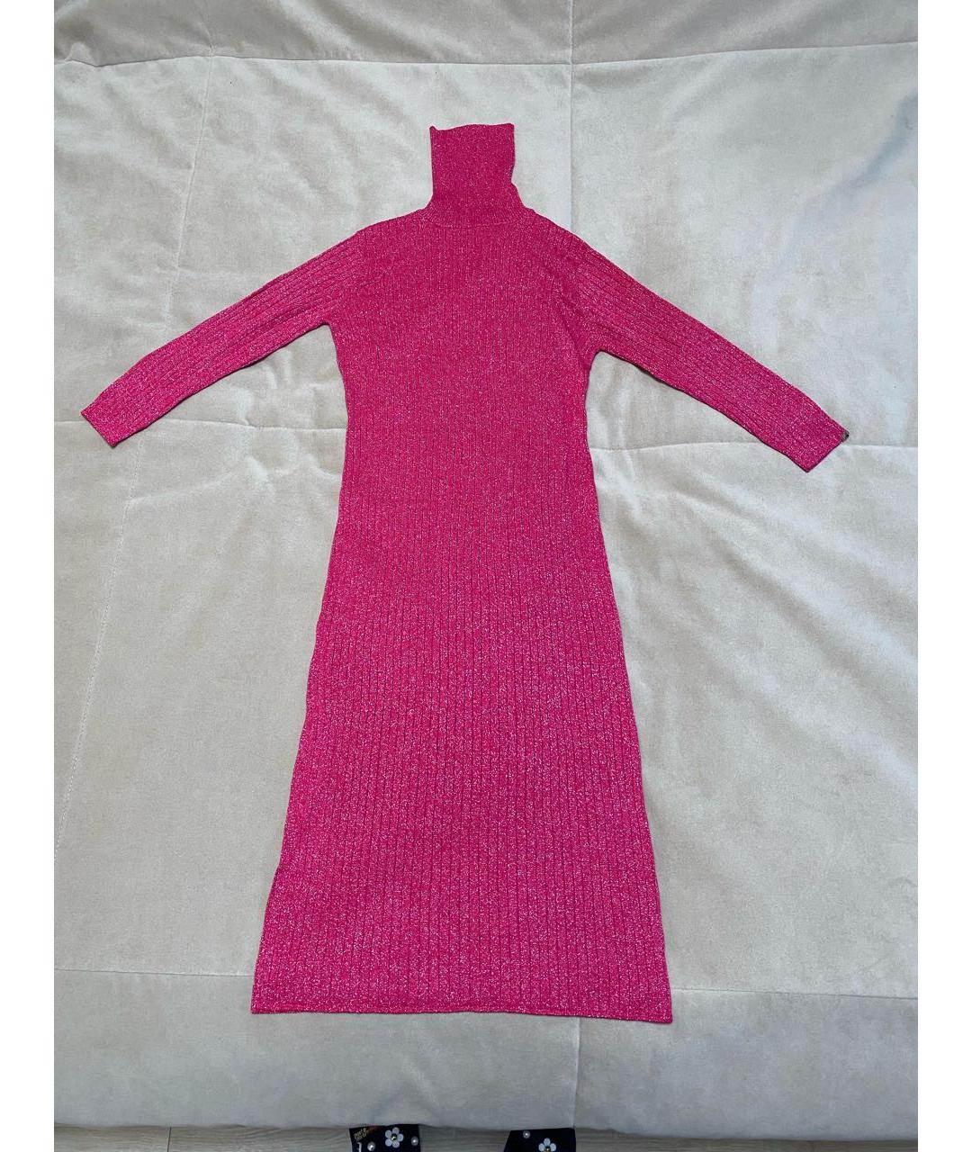 ELISABETTA FRANCHI Розовое повседневное платье, фото 7
