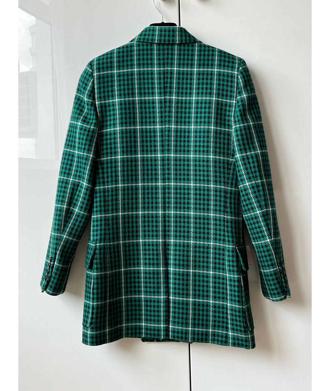 SAINT LAURENT Зеленый шерстяной жакет/пиджак, фото 2