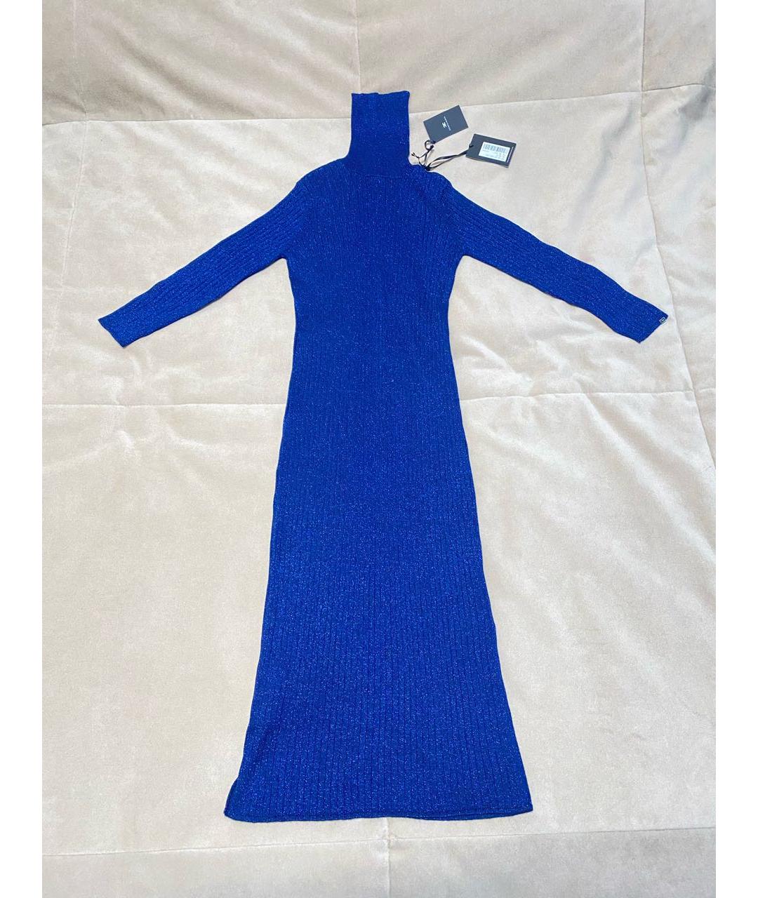 ELISABETTA FRANCHI Синее повседневное платье, фото 7