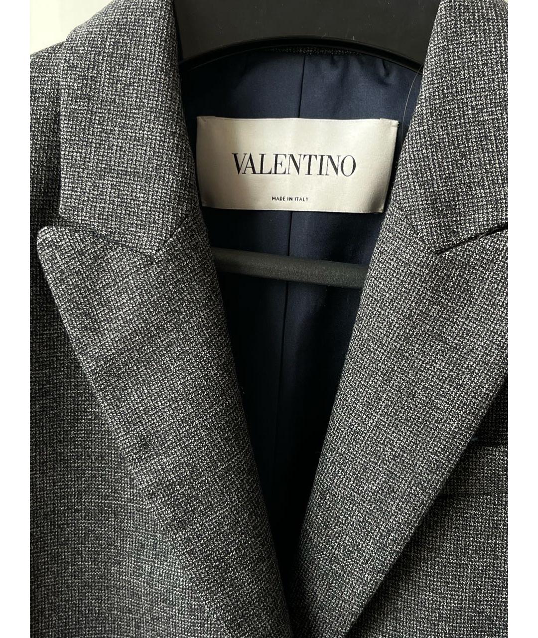 VALENTINO Антрацитовый шерстяной жакет/пиджак, фото 3