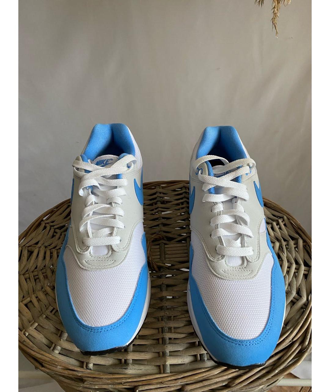 NIKE Голубые текстильные низкие кроссовки / кеды, фото 4