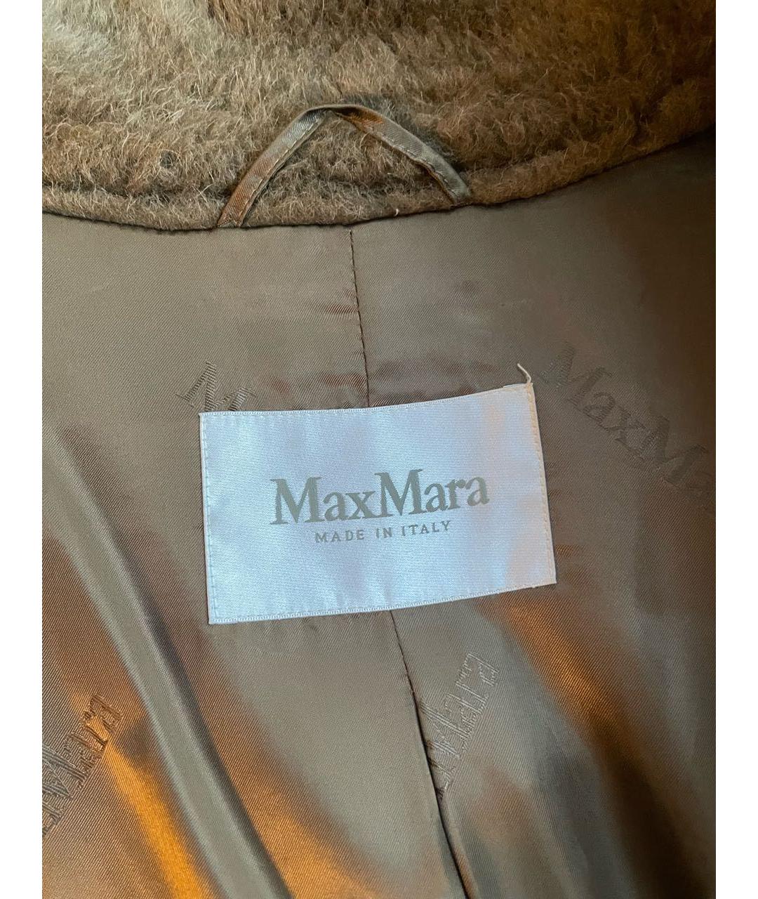 MAX MARA Коричневая шерстяная шуба, фото 3