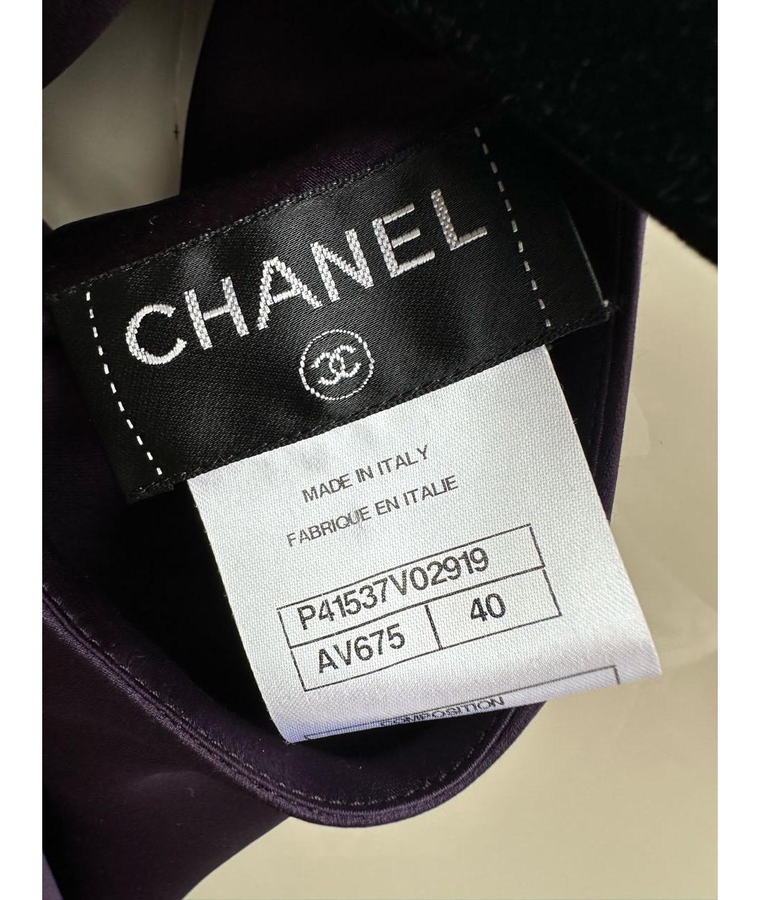 CHANEL PRE-OWNED Черная шерстяная юбка мини, фото 4