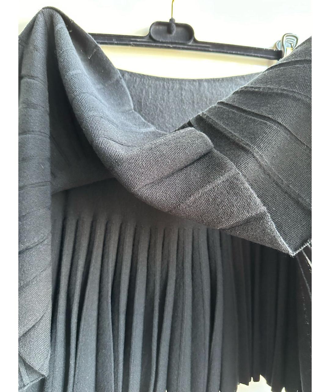 CHANEL PRE-OWNED Черная шерстяная юбка мини, фото 6