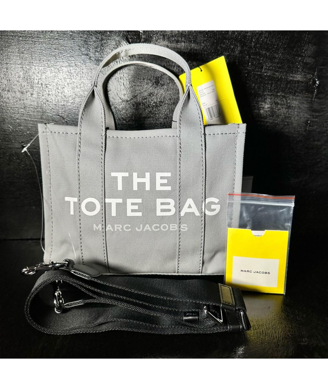 MARC JACOBS Серая тканевая сумка тоут, фото 2
