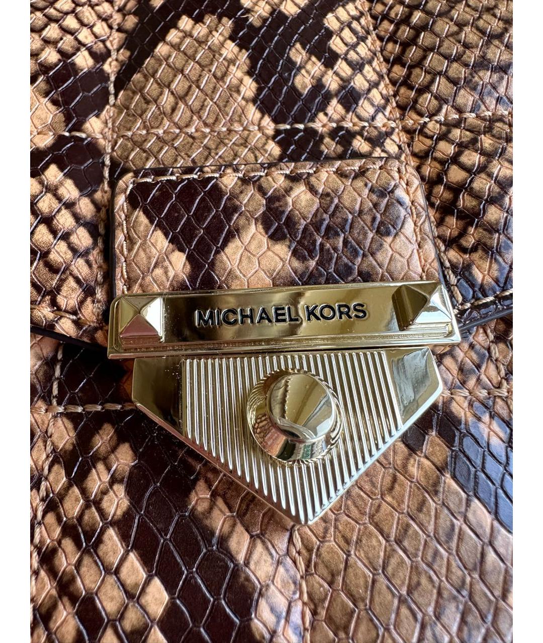 MICHAEL KORS Оранжевая кожаная сумка через плечо, фото 8
